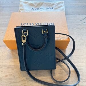 Louis Vuitton Black Empreinte Petit Sac Plat